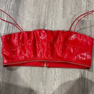I AM GIA red leather going out top!